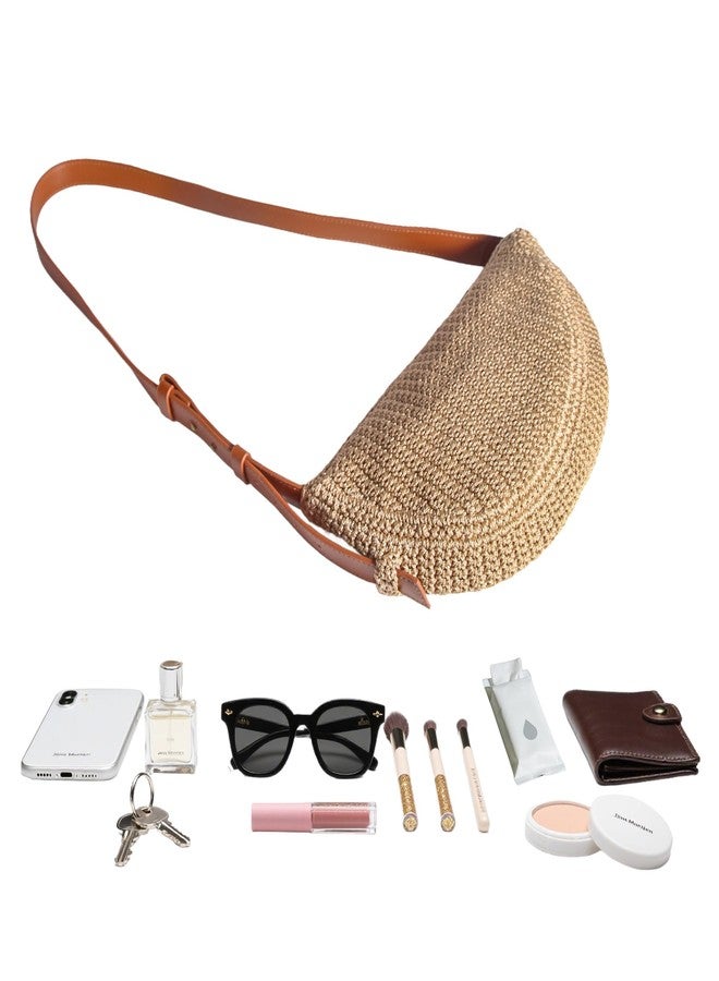 Eiyye Crossbody Bag for Women Hobo Shoulder Purse Boho Woven with Adjustable Strap Casual Summer Travel Beach Bag - Image 4